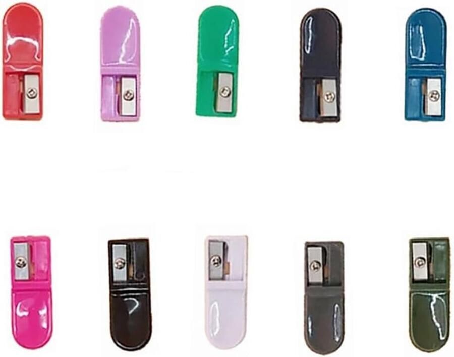 Mini kleurpotloodslijpers 2mm 10 kleuren compact en gebruiksvriendelijk perfect voor school en kantoor SnelShoppen