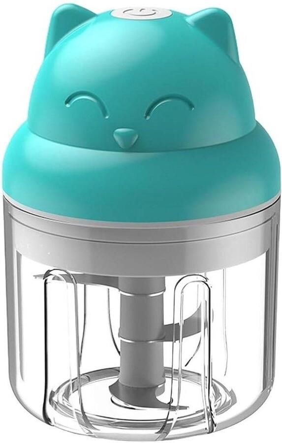 Mini Knoflook Chopper Keukenmachine Hakker Maaltijd Voorbereiding Draadloos Opladen 250ML Capaciteit Groen