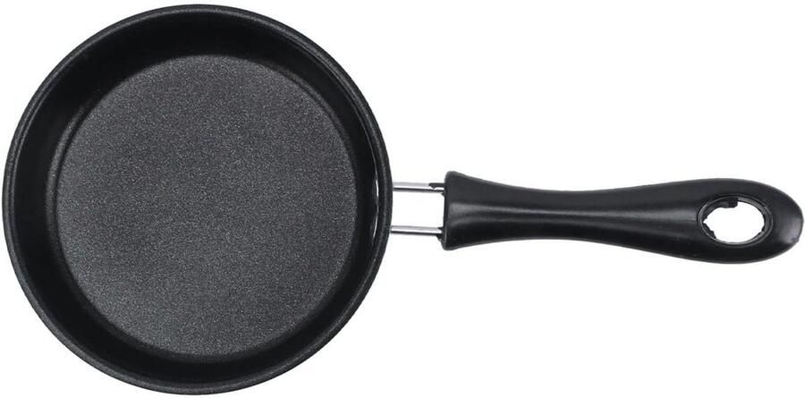 Mini Koekenpan 12cm met Lange Steel Geschikt voor Inductie en Antiaanbaklaag