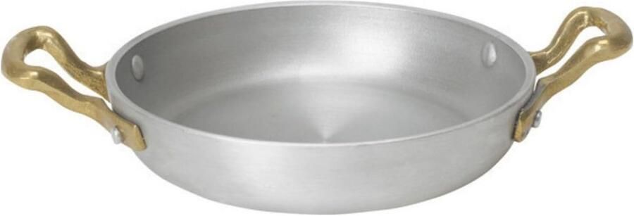 Mini Koekenpan 15 cm Aluminium Met Brass Handvat