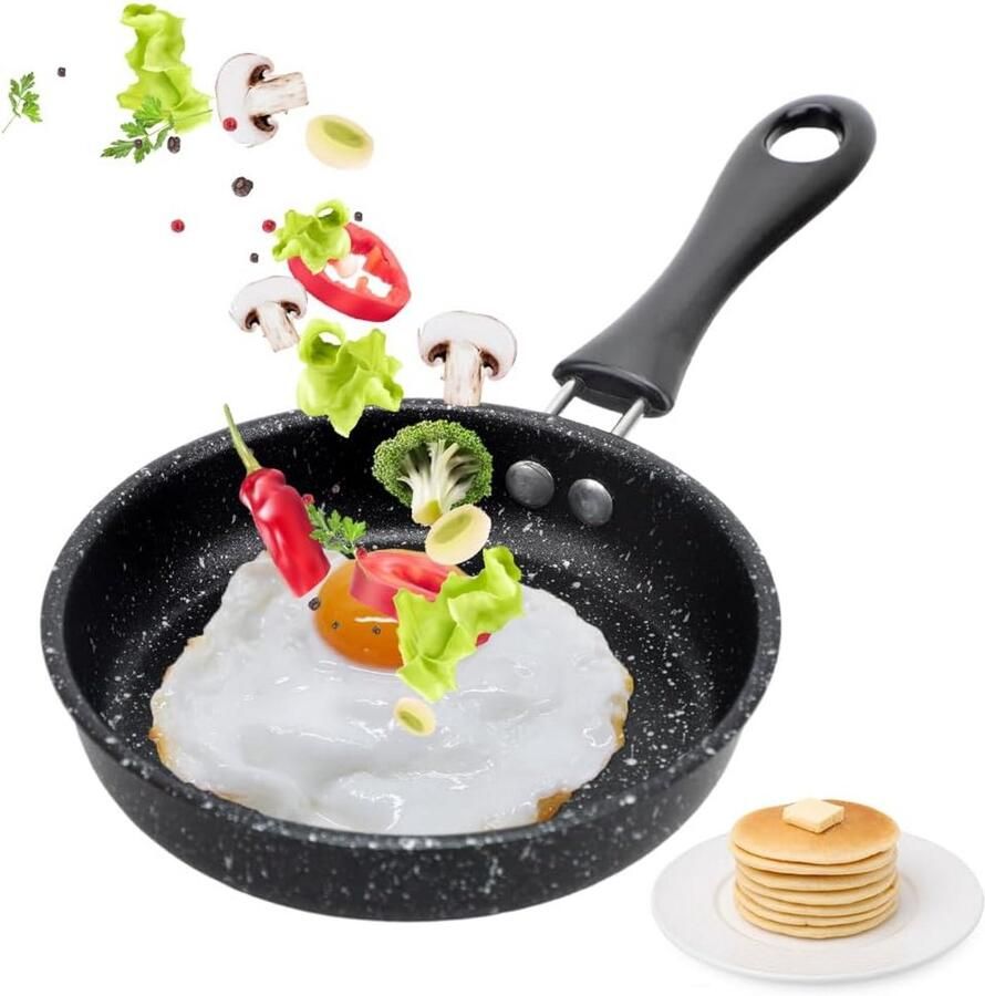 Mini Koekenpan 16 cm voor Inductie met Antiaanbaklaag