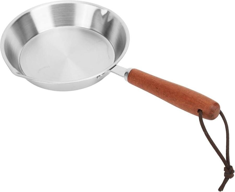 Mini Koekenpan Draagbare Pan Snel Ontbijt Maken Antiaanbaklaag 12CM Roestvrij Staal