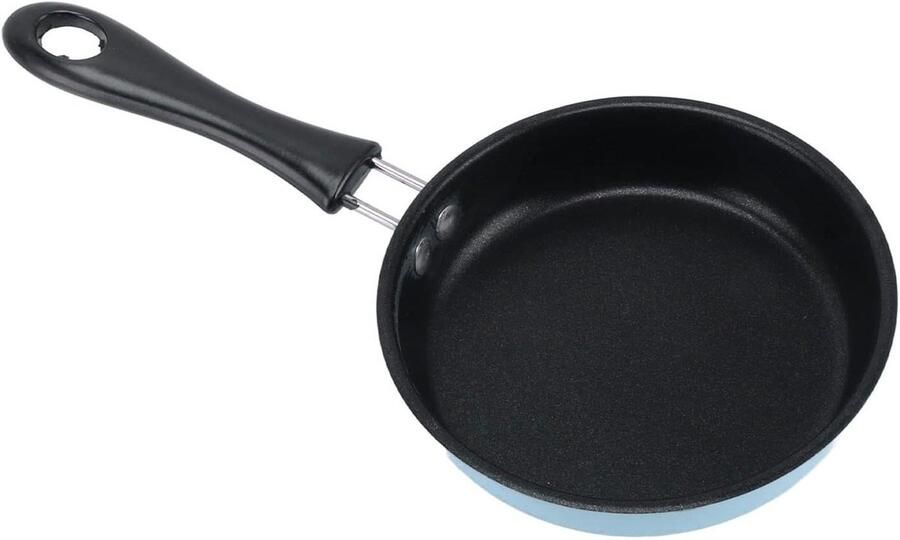 Mini Koekenpan Ei Pan Maker Ontbijt Bakken Gegalvaniseerd Ontwerp 12cm Diameter Blauw