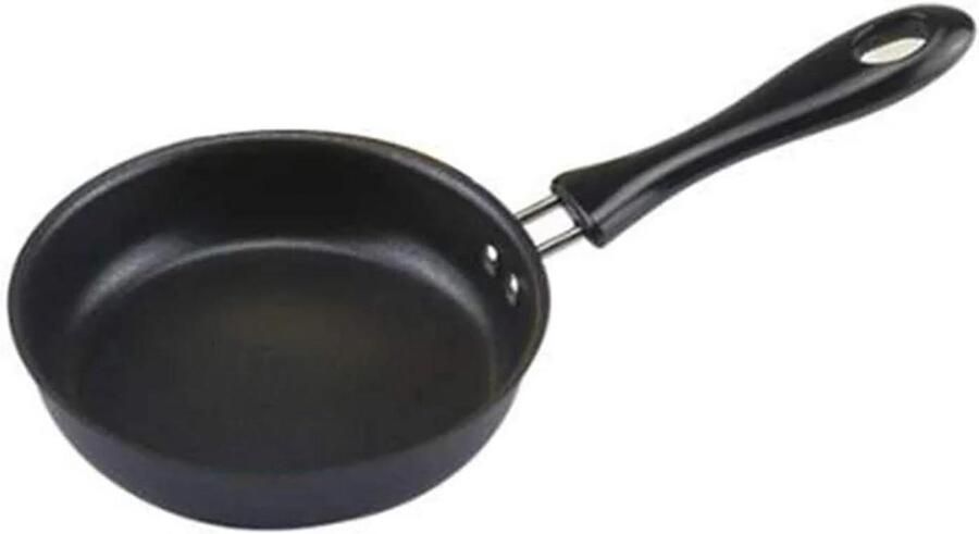 Mini Koekenpan Ei Pan Ontbijt Maken Anti-aanbaklaag 12 cm Zwart
