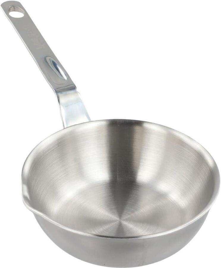Mini Koekenpan Eierpan Braadpan Enkele Porties Bereiden Met Schenktuit 316 mm Zilver