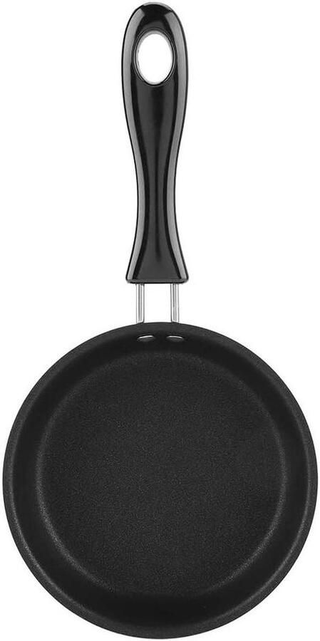 Mini Koekenpan Eierpan Kleine Pan Ontbijt Maken Pure IJzer Non-stick 12 cm Zwart