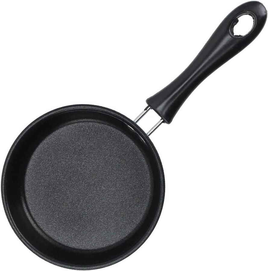 Mini Koekenpan Eierpan Omeletpan Ontbijt Maken Geëlectroplateerd Ontwerp 12 cm Diameter Blauw