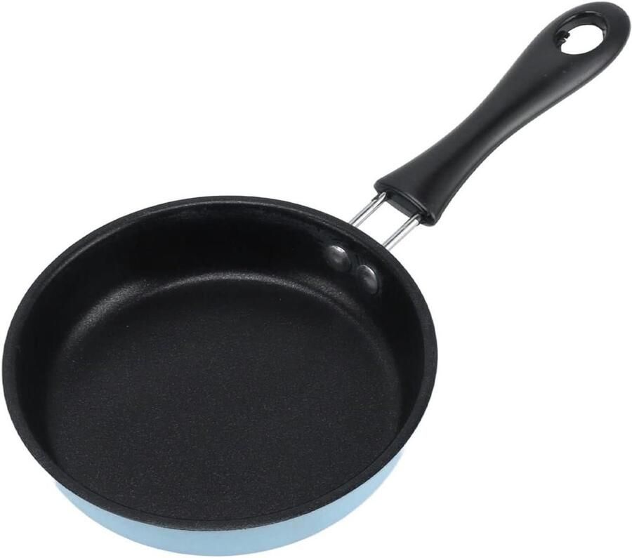 Mini Koekenpan Eierpan Ontbijt Maken Anti-aanbaklaag 12 cm Blauw