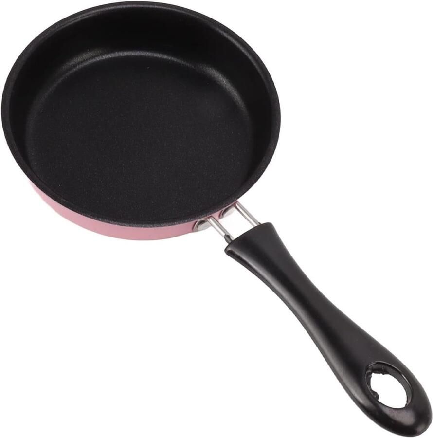 Mini koekenpan Eierpan ontbijt Snelle maaltijden Gelijkmatige warmte 12 cm diameter Roze