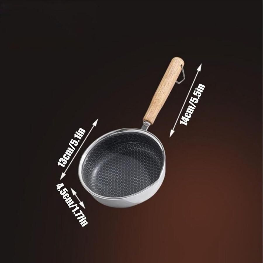 Mini koekenpan Eierpan steelpan Ontbijt bereiden Zijuitloop 14 cm Meerkleurig