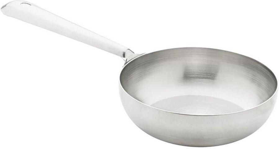 Mini Koekenpan Kleine Koekenpan Keuken Gebruik Roestvrij Staal 115 cm Zilver