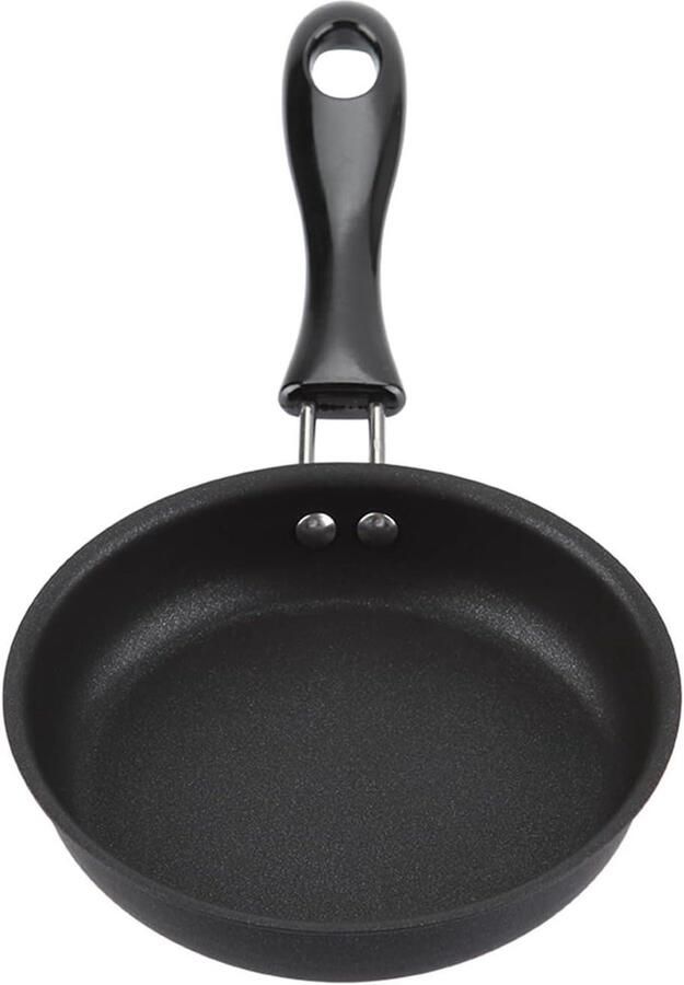 Mini Koekenpan Kleine Pan Ontbijt Bakken Antiaanbaklaag 12 Cm Diameter Zwart