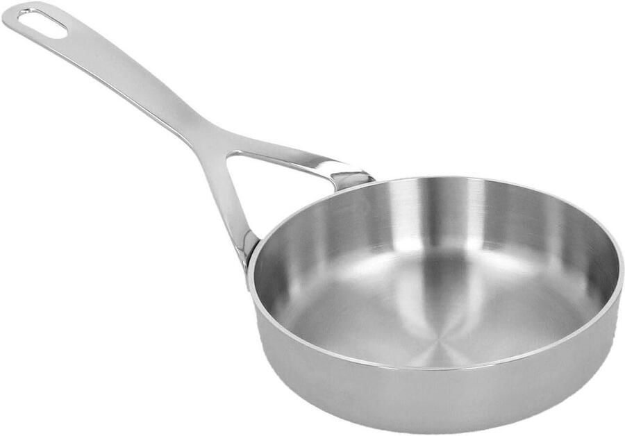 Mini Koekenpan Kleine Pan Kleine porties bakken Hoogwaardig staal 12 cm Zilver
