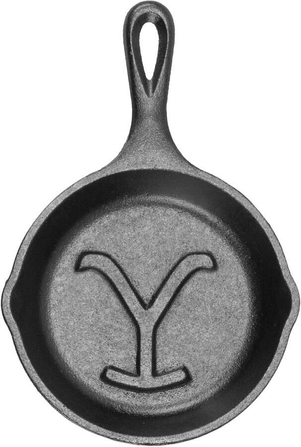 Mini Koekenpan Kleine Pan Koken en Bakken Power Y-ontwerp 13 cm Zwart