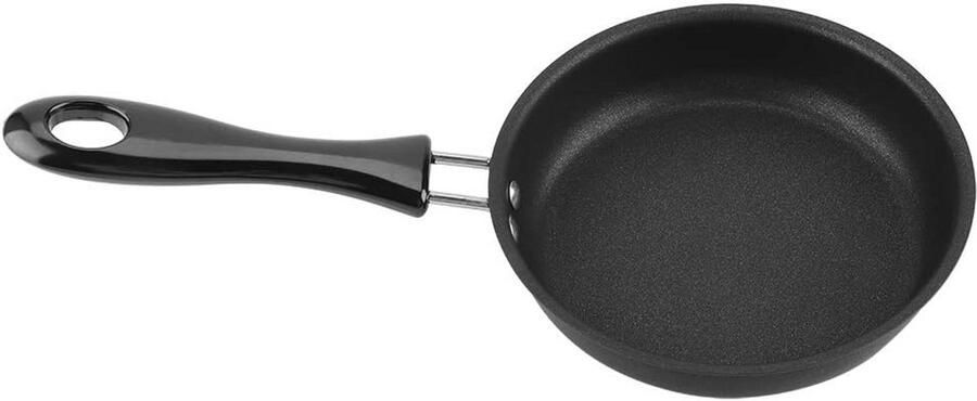 Mini Koekenpan Kleine Pan Ontbijt Maken Pure IJzer Materiaal 12 cm Diameter Zwart