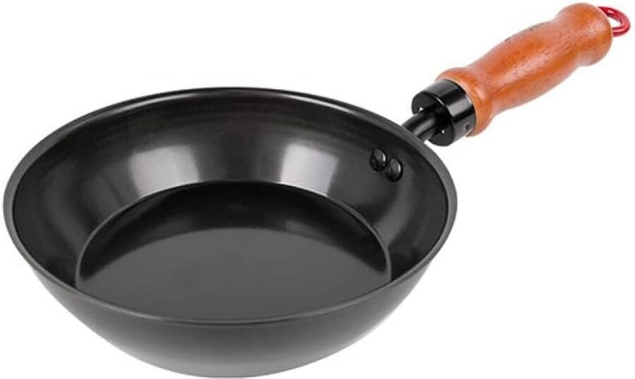 Mini Koekenpan Kleine Pannetje Koken en Bakken Gietijzeren Warmtebehoud 143 cm Diameter Zwart