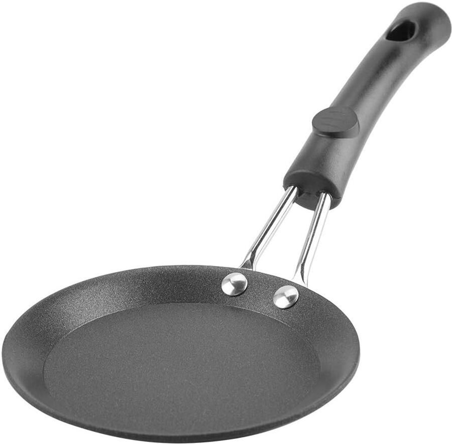 Mini Koekenpan Kleine Wok Individuele Porties Bereiden Gietijzeren Warmteverdeling 12 cm Diameter Zwart