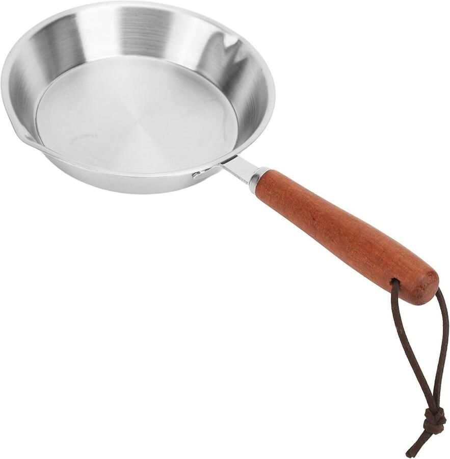 Mini koekenpan Koekepan ontbijt Kleine maaltijden Antiaanbaklaag 12CM Zwart