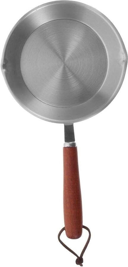Mini Koekenpan Koekepan Ontbijt Pan Snel Ontbijt Maken Antiaanbaklaag 24 x 12 cm Zilver