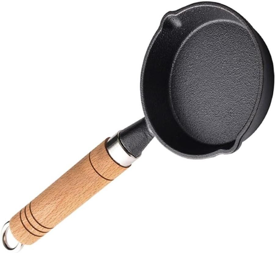 Mini Koekenpan Omelet Pan Ontbijt Maken Anti-aanbaklaag 30 x 13 cm Zwart