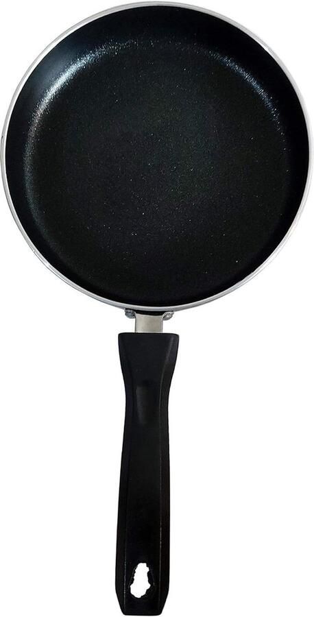 Mini Koekenpan Omelet Pan Ontbijt Maken Antiaanbaklaag 12 cm Zwart