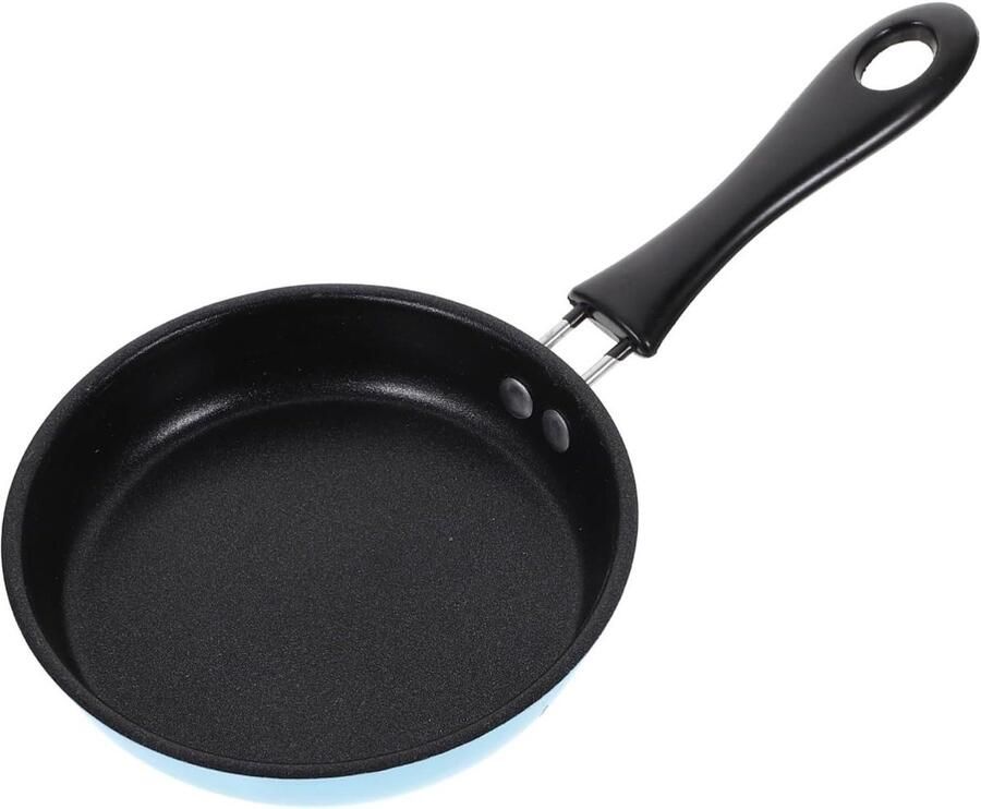Mini Koekenpan Omelet Pan Wok Ontbijt Maken Non-stick Coating 25 cm Blauw