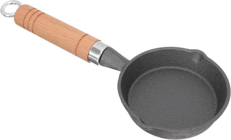 Mini Koekenpan Omeletpan Antiaanbak Eieren Bakken Geschikt voor Inductie 12 cm Diameter Zwart