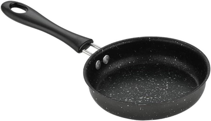 Mini Koekenpan Omeletpan Bakpan Eieren Bakken Keramische Anti-aanbaklaag 145 Gram Zwart