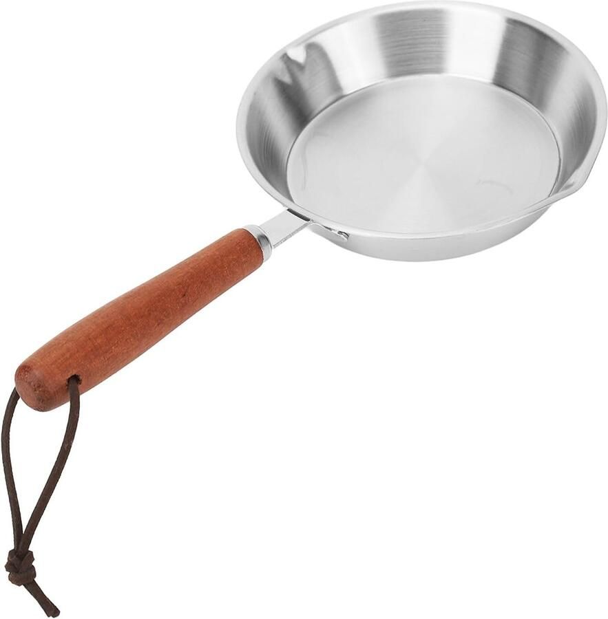 Mini Koekenpan Omeletpan Koekepannen Eieren Bakken Antiaanbaklaag 16 cm Zilver
