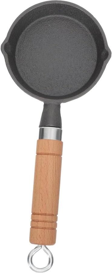 Mini Koekenpan Omeletpan Ontbijtpan Eieren Bakken Antiaanbaklaag 25 cm Zwart