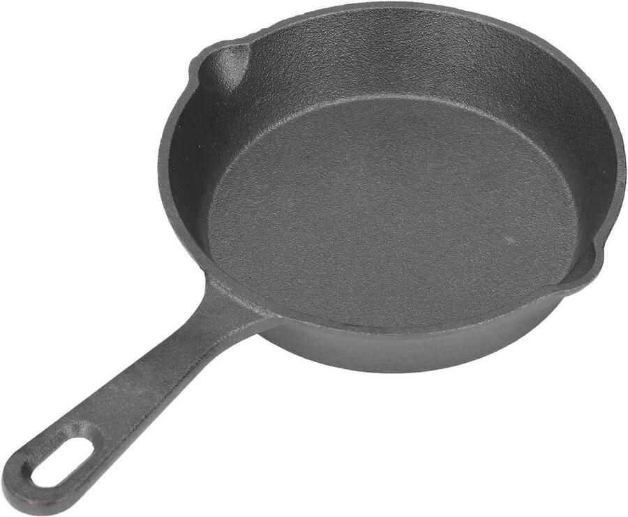 Mini Koekenpan Omeletpan Pannenkoekenpan Ontbijt Bereiden Gietijzer Anti-aanbak 14cm Diameter Zwart