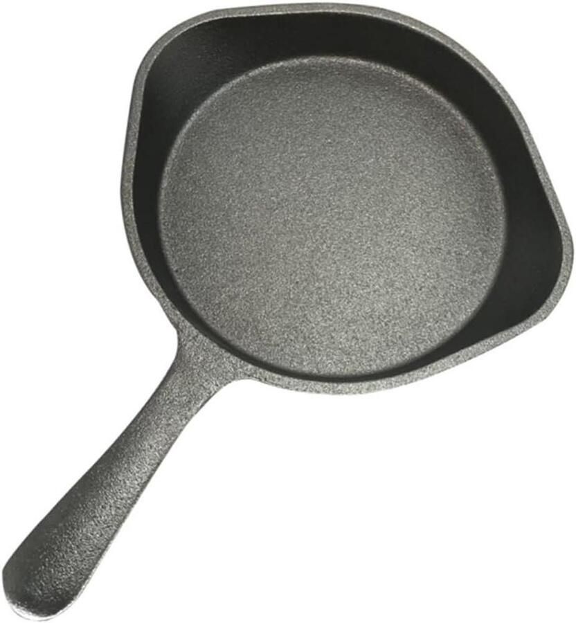 Mini Koekenpan Omeletpan Pannetje Ontbijt Bereiden Anti-aanbak Gietijzer 29x20.8x3cm Zwart