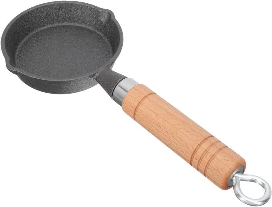Mini Koekenpan Omeletpan Platte Bodem Ontbijt Bakken Universeel Fornuis Geschikt N.v.t. Zwart
