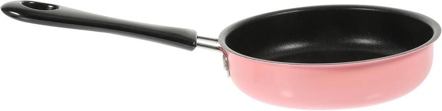 Mini Koekenpan Omeletpan Steakpan Ontbijt Maken Antiaanbaklaag 25x13x3cm Roze