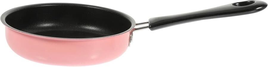 Mini Koekenpan Omeletpan Steakpan Snelle Maaltijden Bereiden Anti-aanbaklaag 25x13x3cm Roze