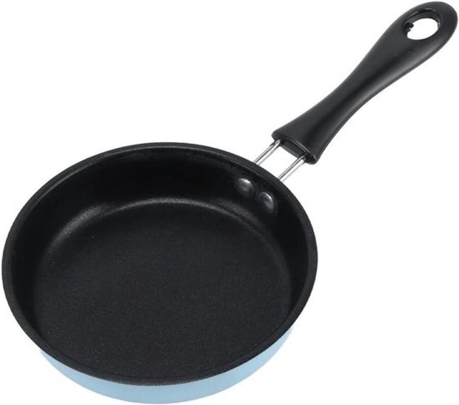 Mini Koekenpan Eierpan Ontbijt Maken Anti-aanbaklaag 12 cm Blauw