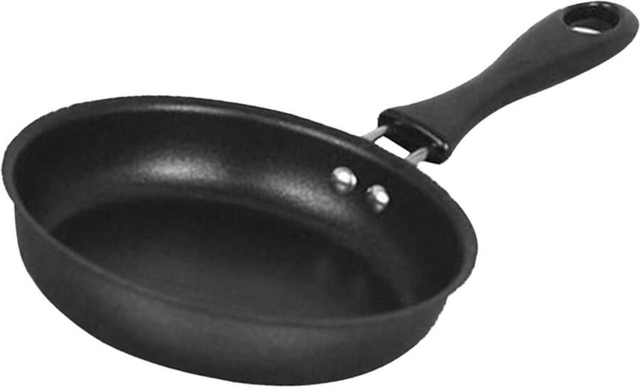 Mini Koekenpan Ontbijt Pan Kleine Gerechten Anti-aanbaklaag 12cm Diameter Zwart