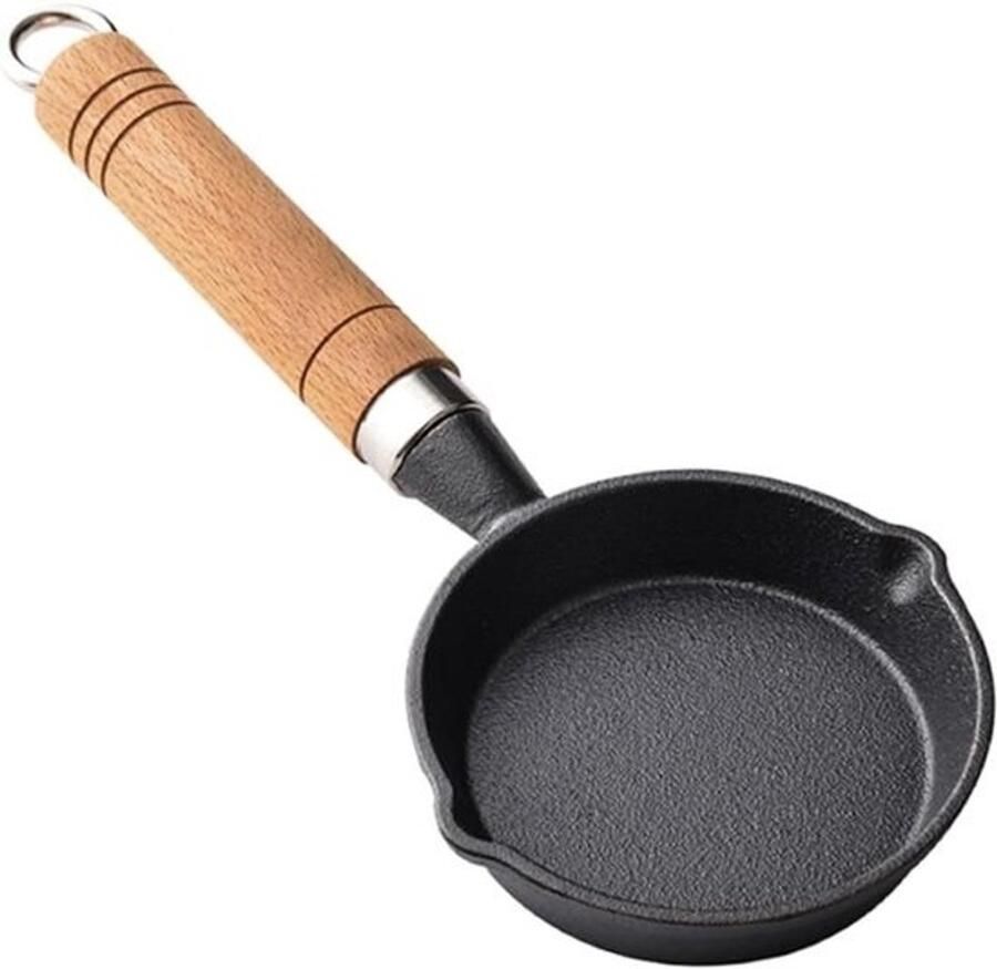 Mini-koekenpan Pan voor omeletten Voor het maken van ontbijt Antiaanbaklaag 16 cm Zwart