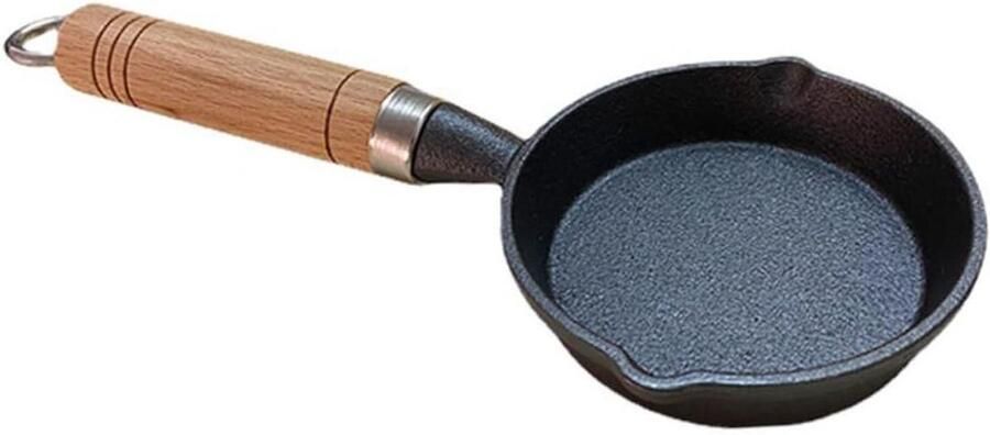 Mini Koekenpan Pannenkoekenpan Draagbaar Efficiënt Koken Geschikt Voor Inductie 27 cm Zwart