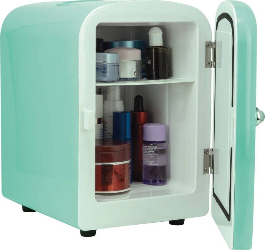 Mini Koelkast Minibar Draagbaar Skincare Medicijnen Eten en Drinken Vrijstaand Stil en Lichtgewicht 4 Liter Groen