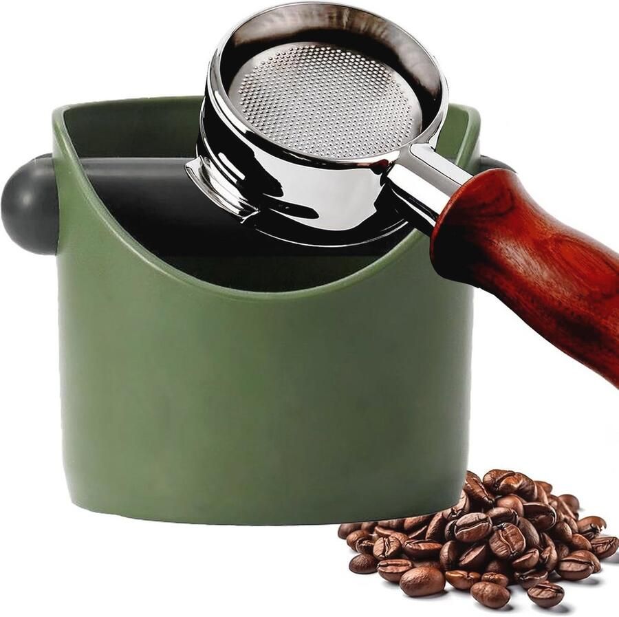 Mini Koffie Knock Box met Verwijderbare Klopstang en Antislip Basis Perfect voor Espresso