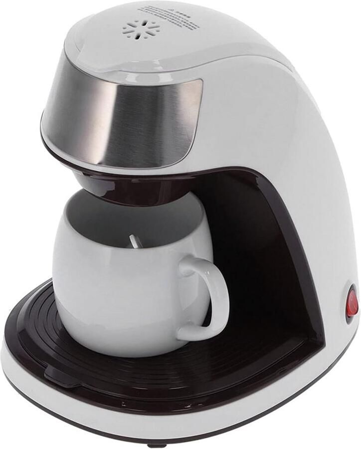 Mini Koffiezetapparaat 300ml Single Serve met Mok en Lepel Ideaal voor Reizen