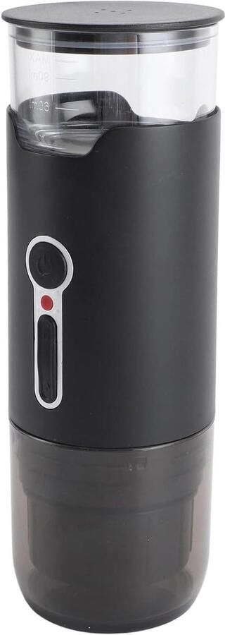 Mini Koffiezetapparaat Draagbaar Apparaat Koffie Zetten Onderweg Oplaadbaar Draadloos 72 x 220 mm Zwart