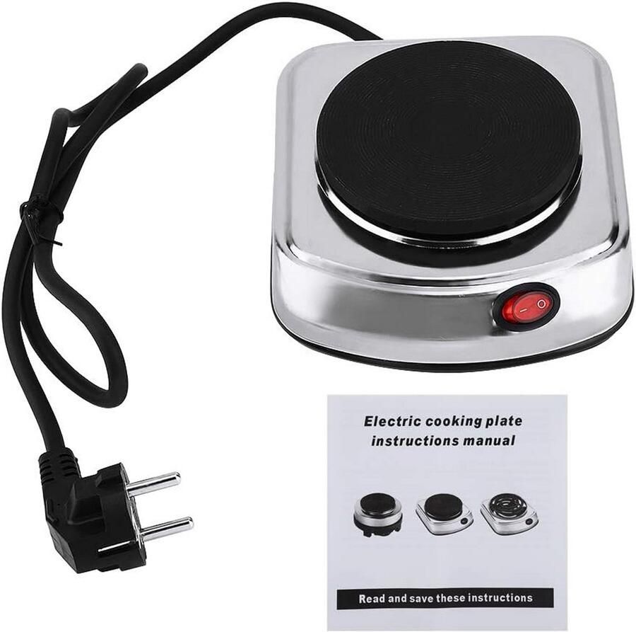 Mini Kookplaat Elektrisch 500W Draagbaar Klein Fornuis voor Keuken en Reizen