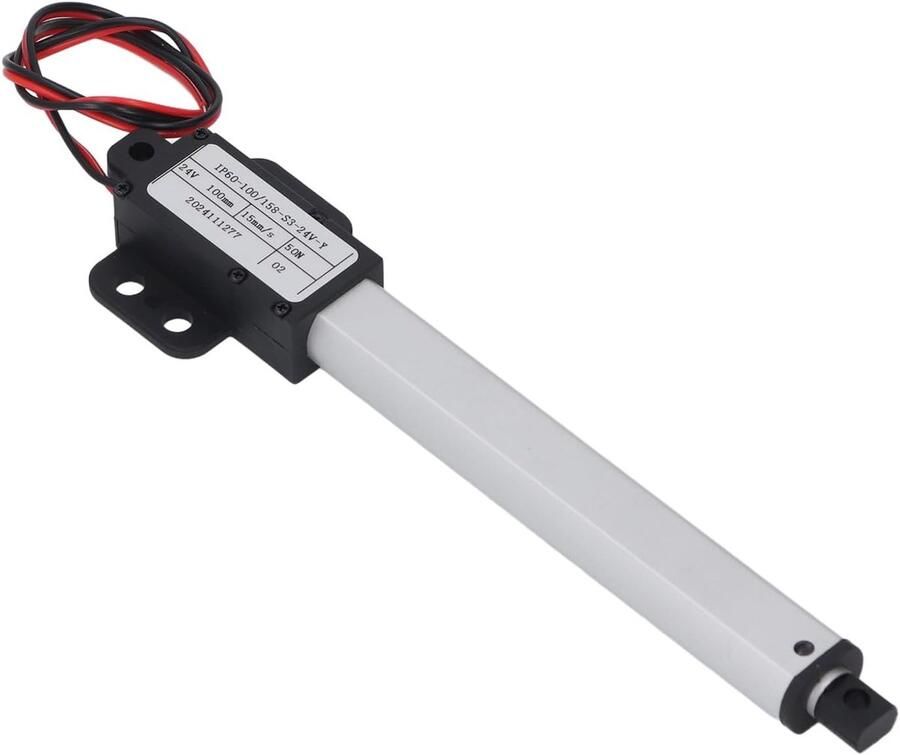 Mini Lineaire Actuator Elektrische Zuiger Automatisering Machines IPX4 Waterbestendig 100 Mm Slag Grijs