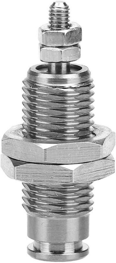 Mini Luchtcilinder Stiftcilinder Positioneringsapparatuur Enkelwerkend 6 10 15mm Zilver