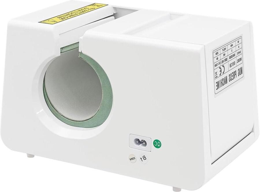 Mini Mok Pers Hittepers Machine Mokken Personaliseren 3 Temperatuurstanden Compact Ontwerp Wit