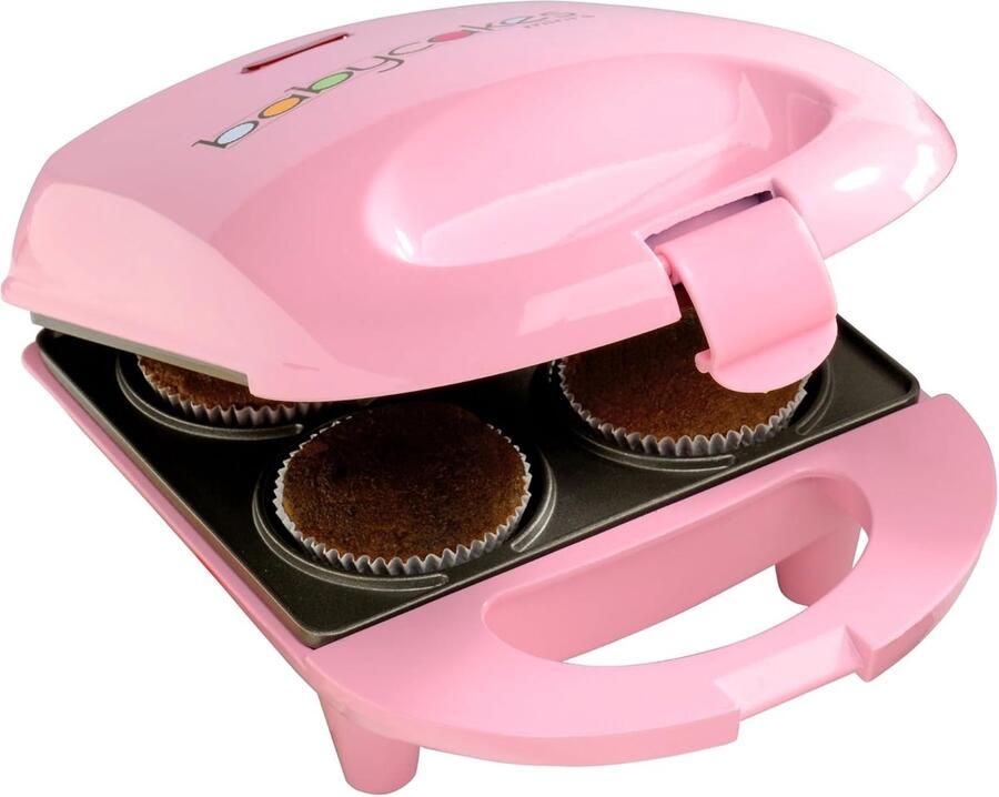 Mini muffin maker Cupcake apparaat Taartjes bakken Anti-aanbaklaag 4 stuks Roze