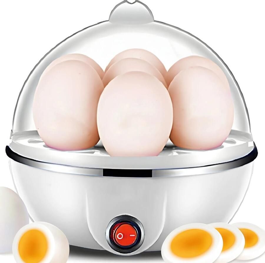 Mini multifunctionele eierkoker geschikt voor automatische uitschakelfunctie apparaat geschikt voor het stomen van eierpudding eierkoker geschikt voor thuisgebruik klein ontbijtapparaat wit