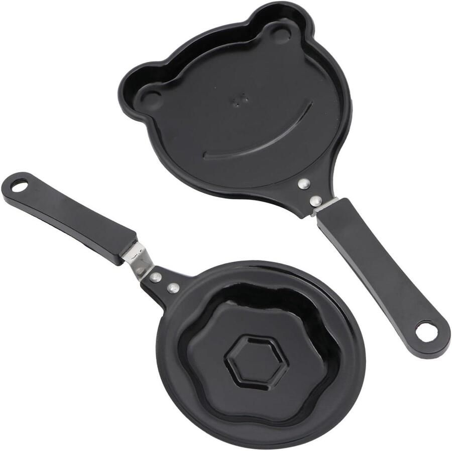 Mini Omelet Pan Eierpan Pannenkoekvorm Ontbijt Maken Verschillende Vormen 26x12x2cm Assorti